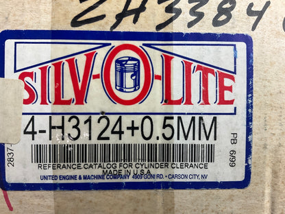 (4) Silvolite H3124-50MM Hypereutectic Piston .50mm 1983-1994 Ford 2.3L-L4