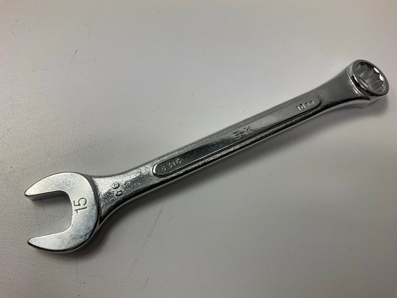 VINTAGE - SK Hand Tool 8315 15mm Metric Combination Wrench - MADE IN USA