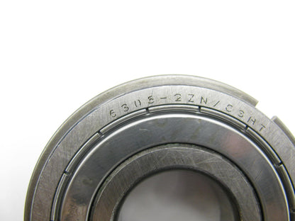 SKF 6305-2ZNRJ Single Row Ball Bearing - 62mm X 25mm X 17mm