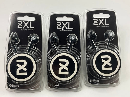 (3) PACK - Skullcandy X2OFFZ-820 2XL Offset In-ear Earbud Headphones 3.5mm Jack