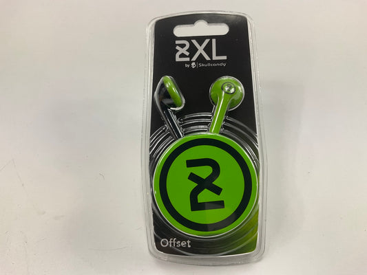 Skullcandy X2OFFZ-823 2XL GREEN Offset In-ear Earbud Headphones, 3.5mm Jack