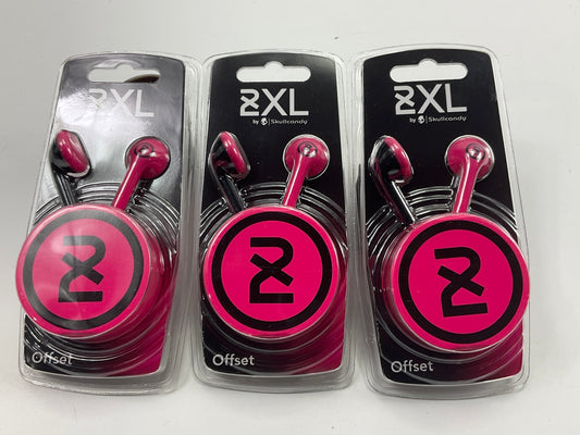 3 X Skullcandy X2OFFZ-820 2XL PINK Offset In-ear Earbud Headphones, 3.5mm Jack