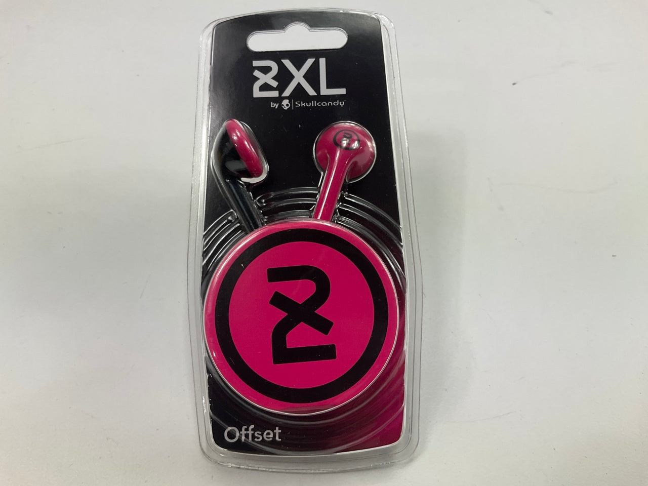 Skullcandy X2OFFZ-825 2XL PINK Offset In-ear Earbud Headphones, 3.5mm Jack