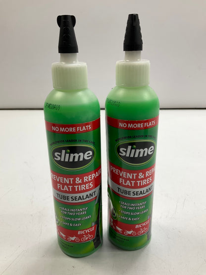 (2) Slime 10003 Bike Tube Puncture Repair Sealant, Prevent And Repair 8 Oz