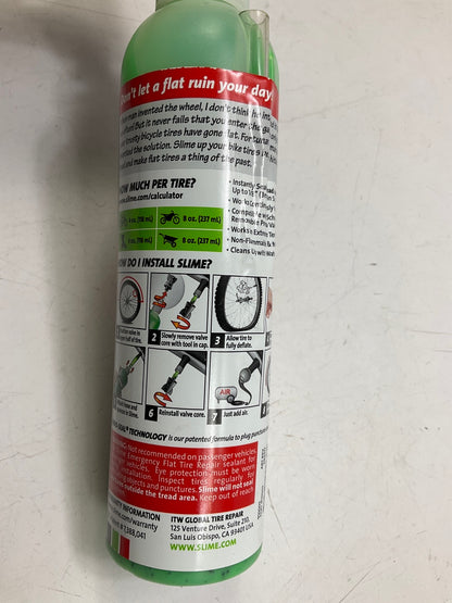 (2) Slime 10003 Bike Tube Puncture Repair Sealant, Prevent And Repair 8 Oz