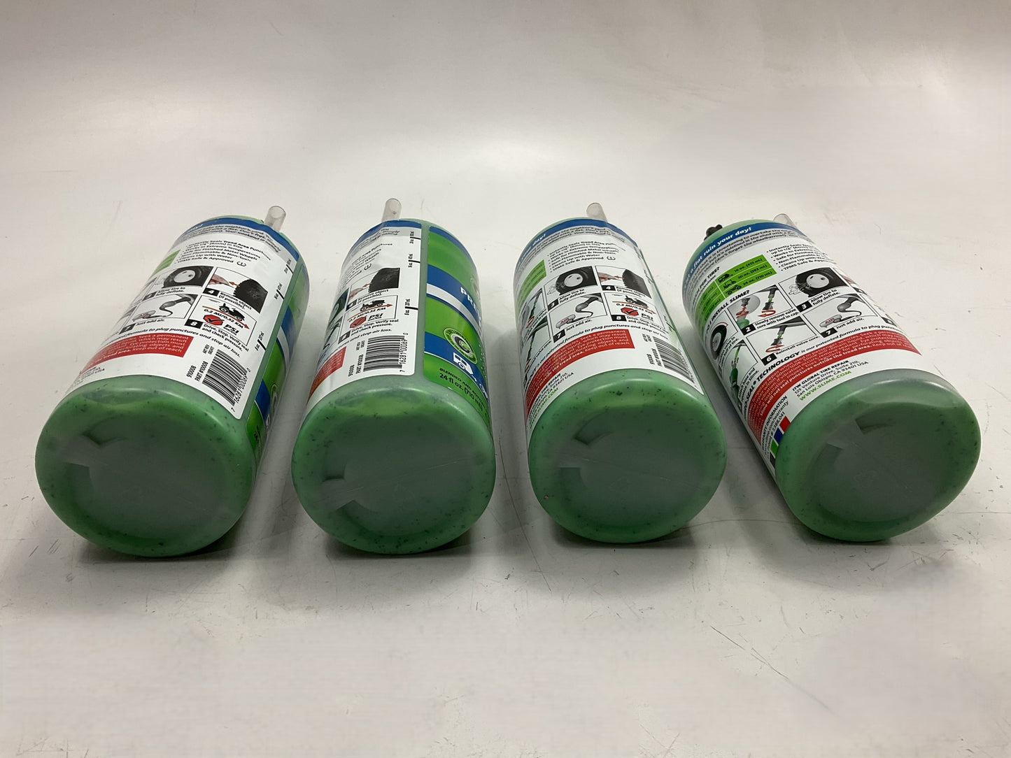 (4) Slime 10008 Tire Sealant, Squeeze Bottle, 24 Oz.