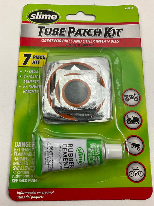 Slime 1022A TUBE PATCH REPAIR KIT 7 Pc For Bikes & Other Inflatables