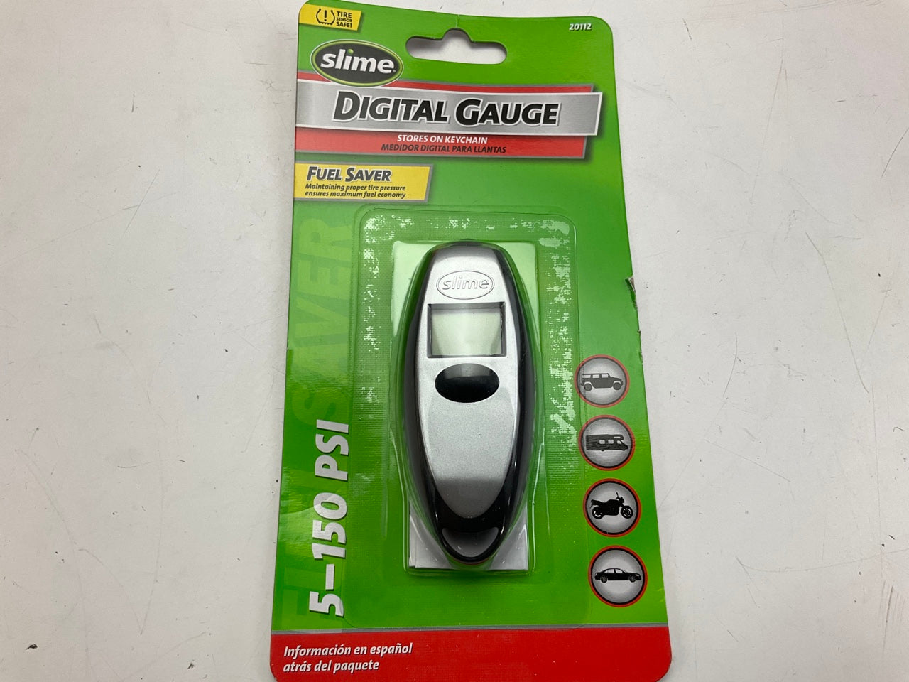 Slime 20112 Mini Digital Tire Gauge, 5-150 Psi