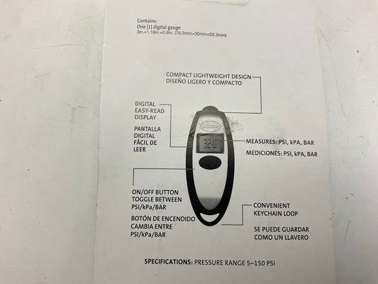 Slime 20112 Mini Digital Tire Gauge, 5-150 Psi