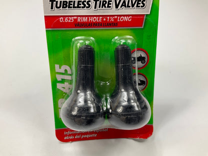 (10) Slime 20161 Rubber TR415 Tubeless Tire Valves, 0.625'' Wheel Hole, 1-1/4'' L