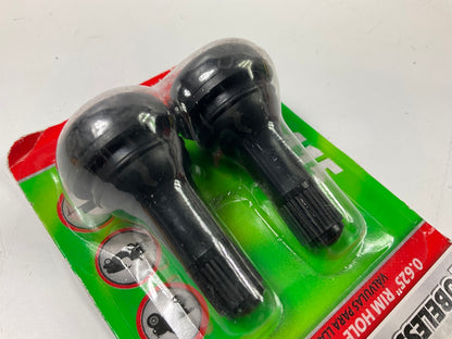 Slime 20161 Rubber TR415 Tubeless Tire Valves, PAIR, 0.625'' Wheel Hole, 1-1/4'' L