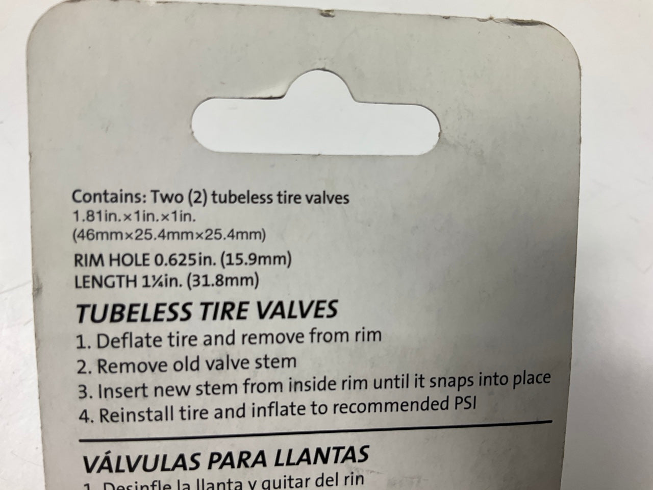 Slime 20161 Rubber TR415 Tubeless Tire Valves, PAIR, 0.625'' Wheel Hole, 1-1/4'' L