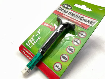 Slime 20177 Tread Depth Tire Gauge For Tire Shops - Checks Tread Depth On Tires