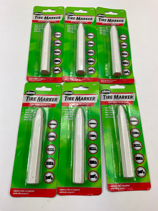 (6) Slime 20179 White Tire Marker