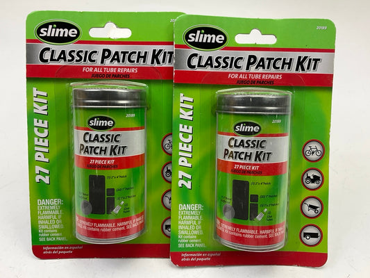 (2) Slime Inner Tube Tire Patch Repair Kits For Mowers, Bicycles, Wheelbarrows