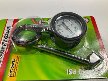 Slime 2020-A Dually RV Tire Dial Gauge With Hose, 10-160 PSI