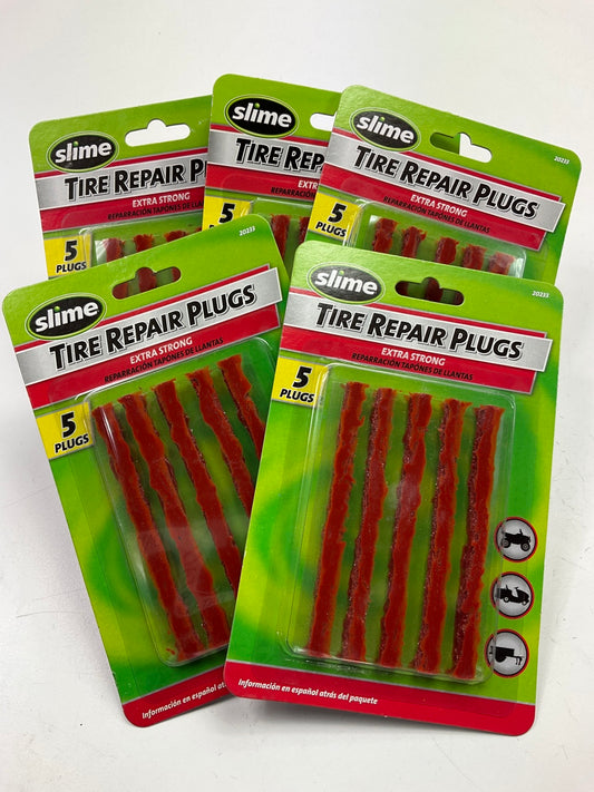 (5) X Slime 20233 Beutel Rubber Tire Plug Refills ATV Wheelbarrow Tubeless Tire