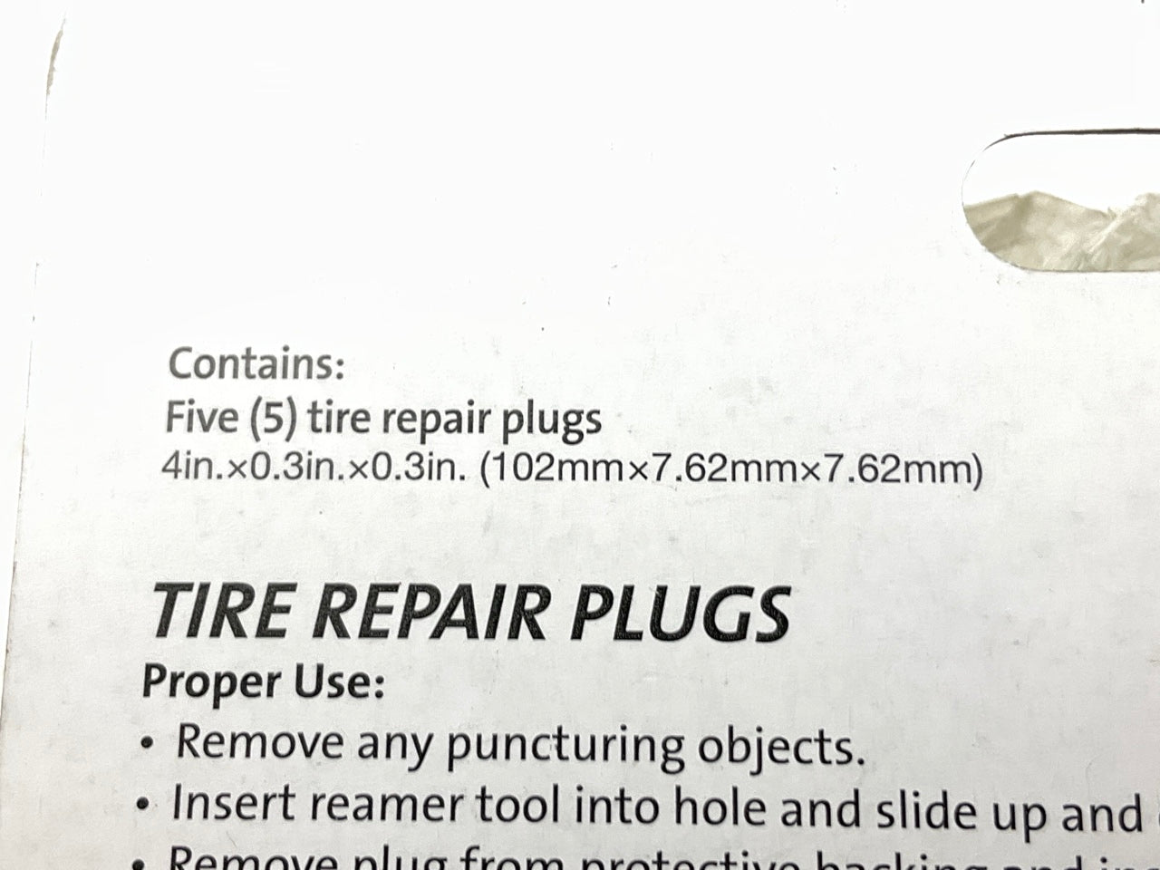 Slime 20233 Beutel Rubber Tire Plug Refills 4'' For ATV Wheelbarrow Tubeless Tire