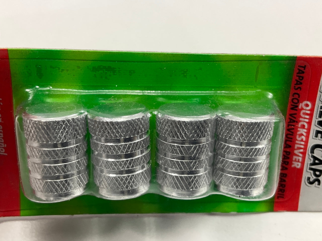 Slime 20326 Barrel Tire Valve Caps (Quicksilver), Set Of 4