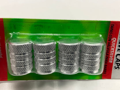 Slime 20326 Barrel Tire Valve Caps (Quicksilver), Set Of 4