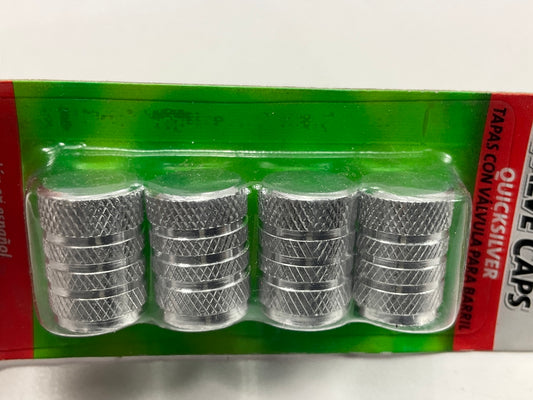 Slime 20326 Barrel Tire Valve Caps (Quicksilver), Set Of 4
