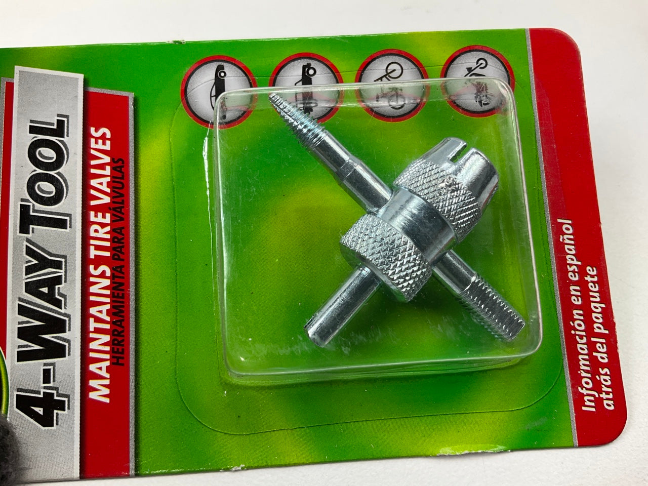 Slime 2044-A Four-way Valve Removal Tool -  Helps Remove Tire / A/C Valve Cores