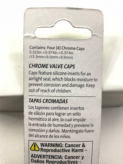 Slime 2048-A Chrome Valve Caps, Silver, Set Of 20