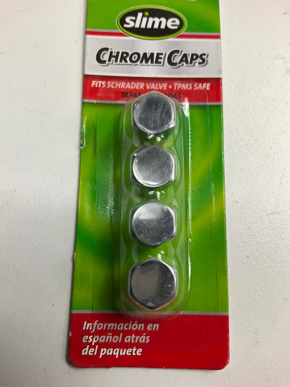 Slime 2048-A Chrome Valve Caps, Silver, Set Of 4