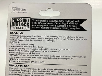 Slime 20486 Elite Dial Tire Air Pressure Gauge, 5-60 PSI