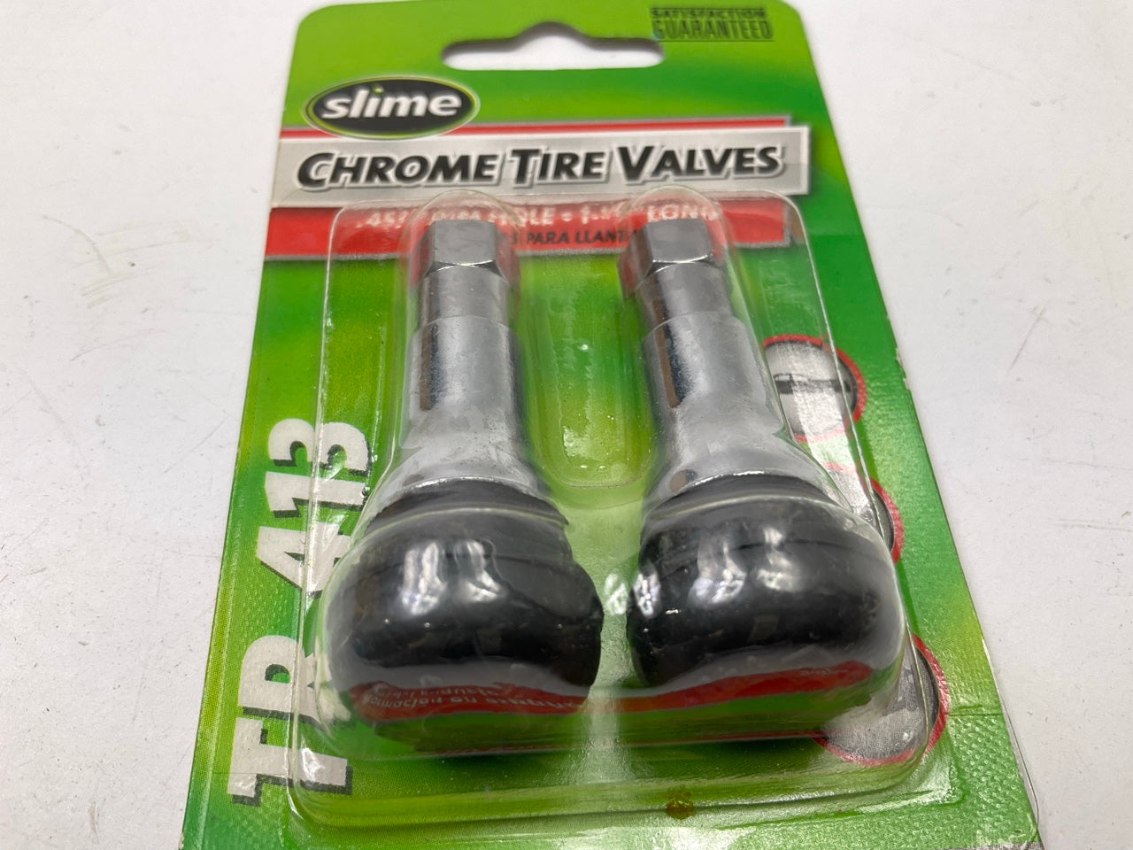 Slime 2078-A Chrome Tubeless Tire Valves - TR413, 1-1/4'' - 4 PACK
