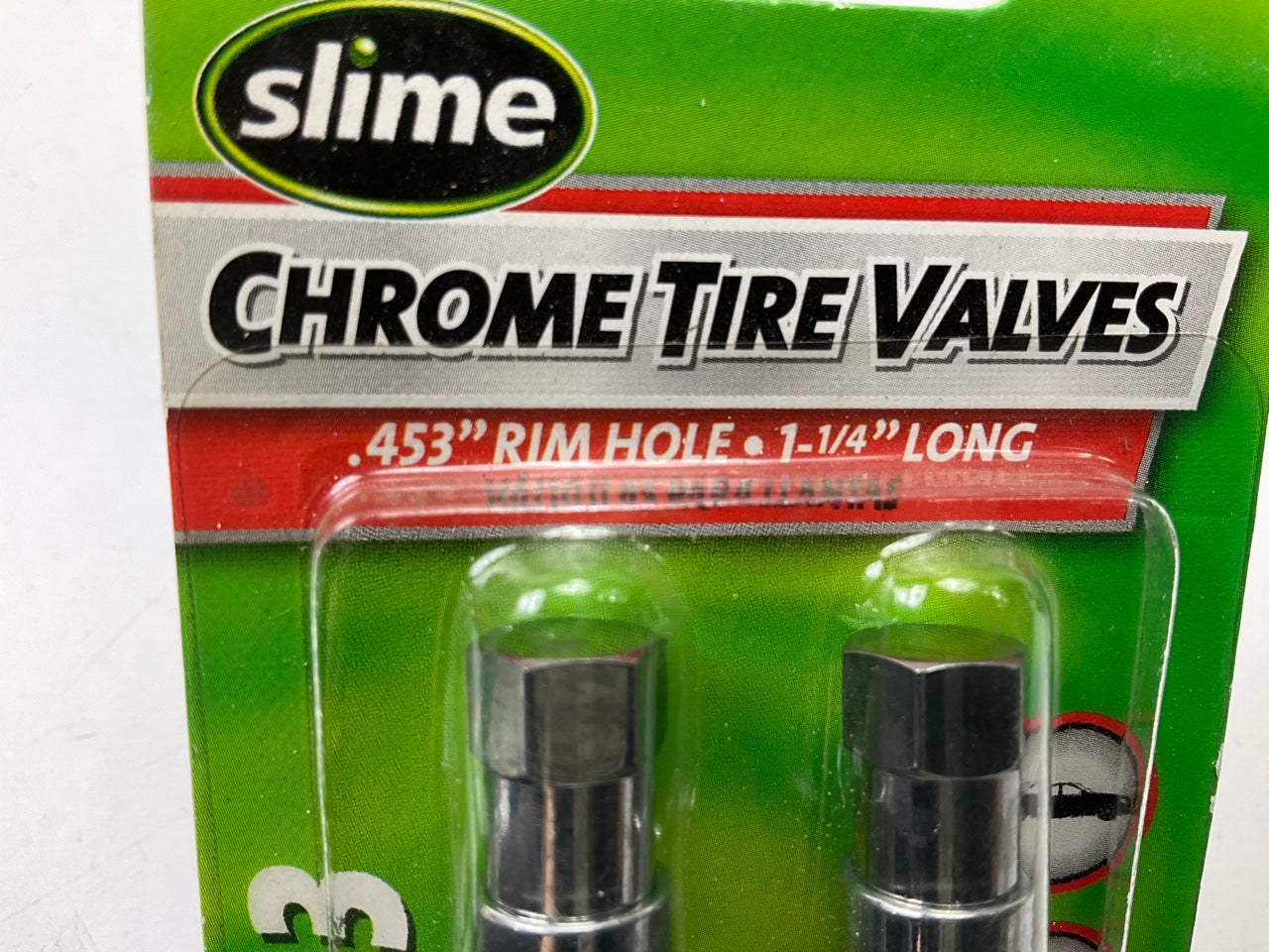 Slime 2078-A Chrome Tubeless Tire Valves - TR413, 1-1/4'' - 4 PACK