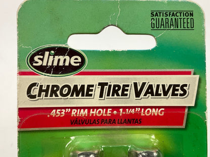 Slime 2078-A Chrome Tubeless Tire Valves - TR413, Pair, 1-1/4''