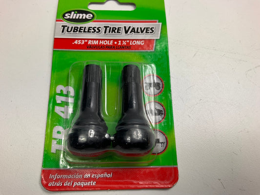 Slime 2080-A  TR413 Rubber Tubeless Tire Valves 60 PSI, 2 / PACK