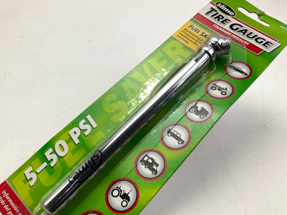 Slime 22012 Chrome Pencil Tire Gauge (5-50 PSI)