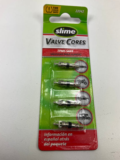 Slime 22042 Metal Short Length Tire Valve Cores, 4/PACK, TPMS Safe
