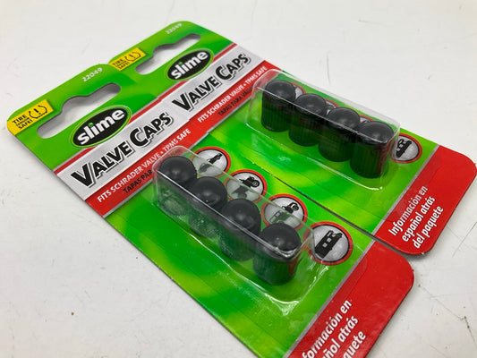 2 PACKS - Slime 22049 Standard Black Valve Caps