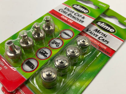 2 PACKs - Slime 22052 Metal 1 PSI Tire Dual-Purpose Valve Core Remover And Cap
