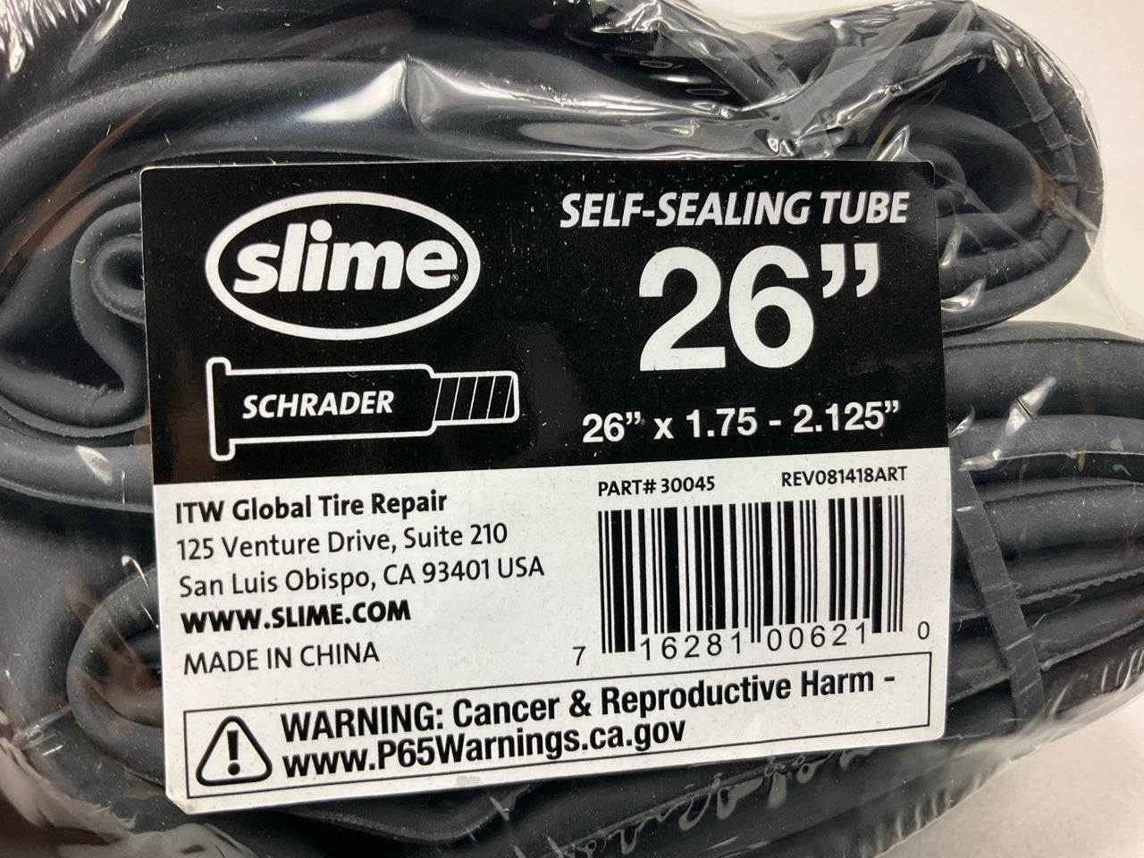 Slime 30045 Self Sealing Inner Tubes W/ Puncture Sealant, 26'' X 1.75-2.125