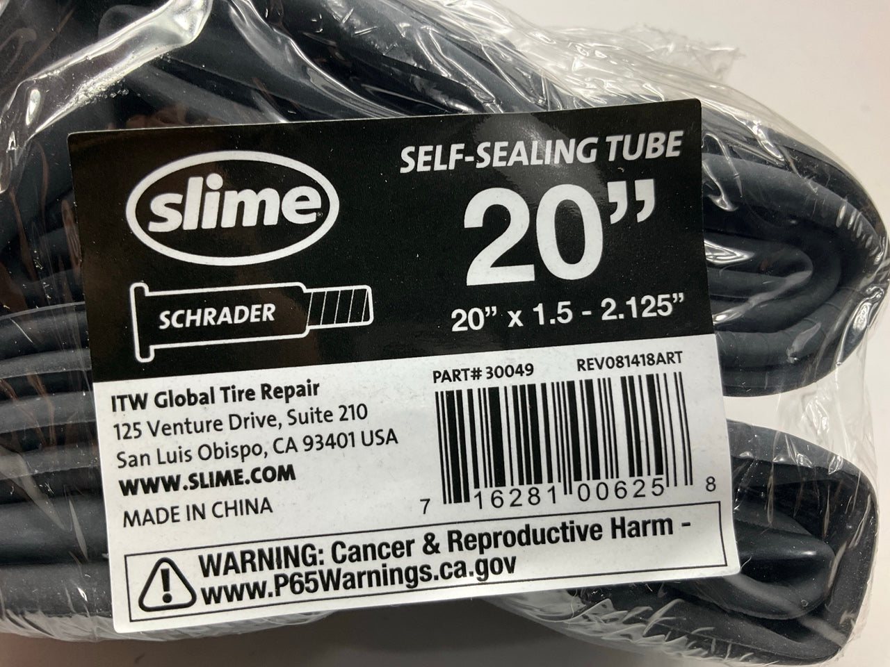 Slime 30049 Self-Sealing Inner Bike Tube W/ Puncture Sealant, 20'' X 1.5 - 2.125''