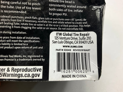 Slime 30049 Self-Sealing Inner Bike Tube W/ Puncture Sealant, 20'' X 1.5 - 2.125''