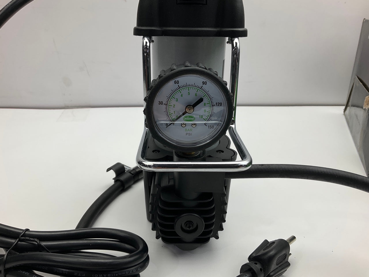 Slime 40045 110V Tire Air Inflator Pump With Wall Mount Bracket & Hose 0-150 PSI