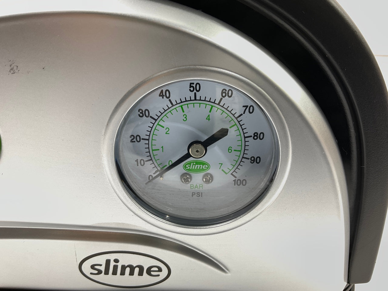 Slime 40050 Tire Air Inflator Pump, Portable 100 Psi Gauge, Long Hose LED Light