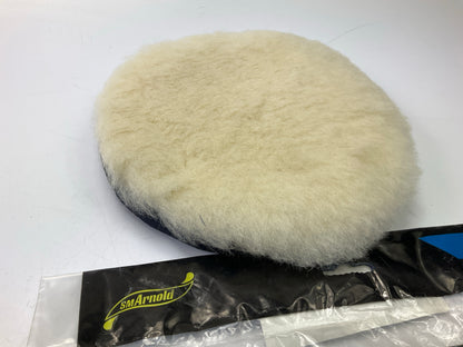 SM Arnold 39-280 8'' Polishing Buffing Pad Bonnet, 100% WOOL, Knit Back