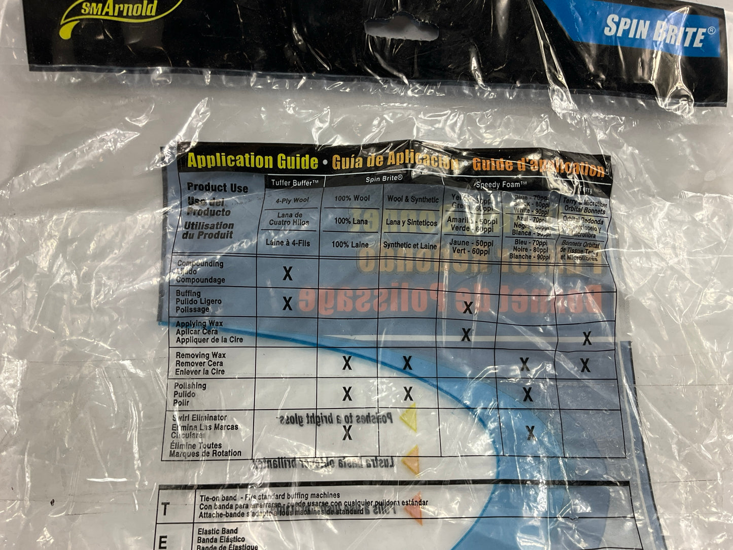 SM Arnold 39-290 9'' Polishing Buffing Pad Bonnet, 4-Ply Wool