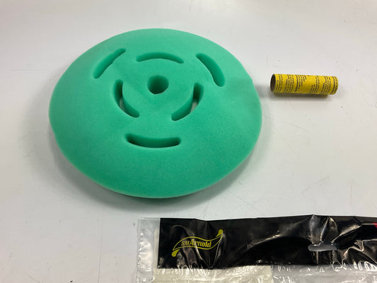 SM Arnold 44-617 9'' COOL-IT Foam Curved Green Buffing Pad Bonnet