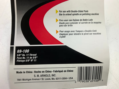 Sm Arnold 69-100 Polisher Polishing Spindle Extension Extender Bolt 5/8-11
