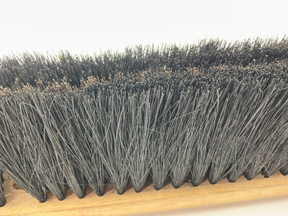 SM Arnold 24'' Hardwood Block Outdoor Push Broom Head 3'' Black Tampico Bristles