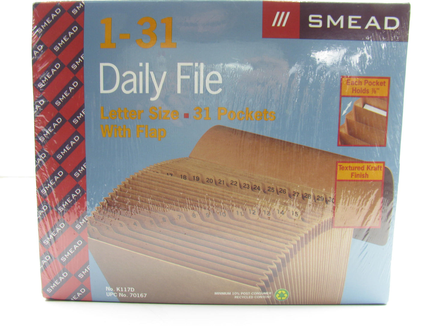 Smead Daily (1 To 31) Expanding Letter Size Daily File With Flap 12'' Wide
