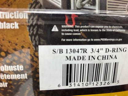 Smittybilt 13047R D Ring D-Ring Shackle - 3/4'', RED, Single