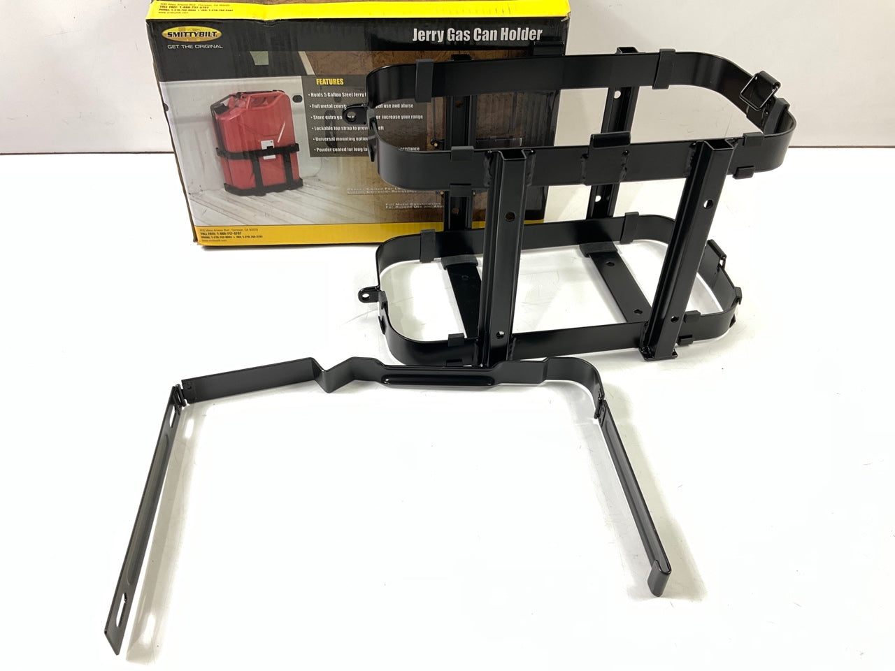 Smittybilt 2798 Jerry Gas Can Holder (Black)